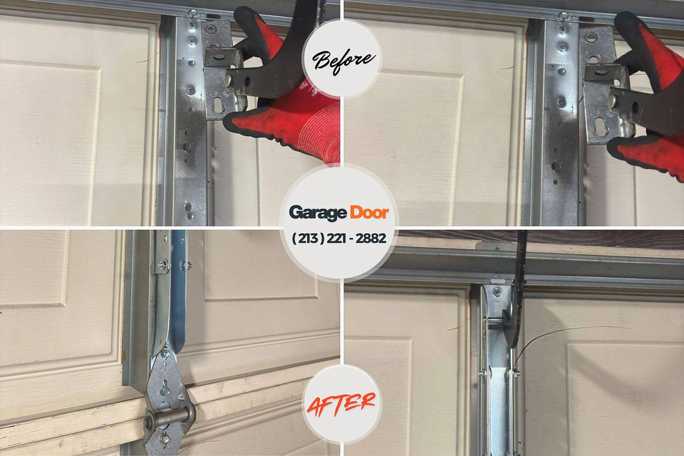 Before and after: garage door installation Coral Gables, FL